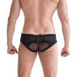 Men Sexy Lace Back Hollowed-out Mesh Panty