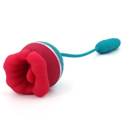 Big Mouth 3in1 Rose Shaped Thrusting Vibrator