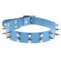 Double Row Spiked Rivet Leather Collar