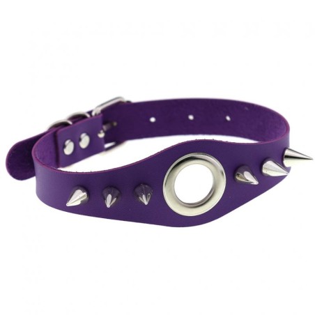 Metal Ring Spikes Collar