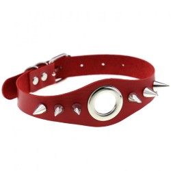 Metal Ring Spikes Collar