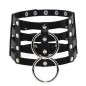 Four Rows Leather Bondage Collar