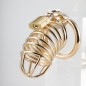 Gold Metal Chastity Cage Device