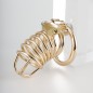 Gold Metal Chastity Cage Device