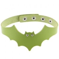 Little Devil PU Leather Bat Wing Collar