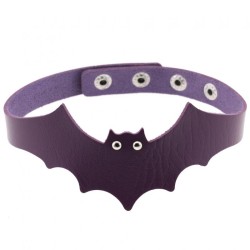 Little Devil PU Leather Bat Wing Collar