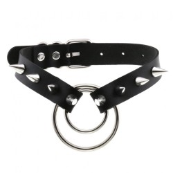 Double Ring Spiked Stud nCollar