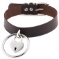 Large Ring Leather Necklace