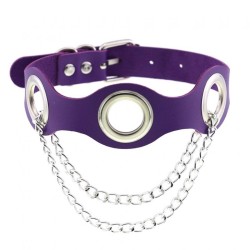 Leather Hole Breathable Chain Collar