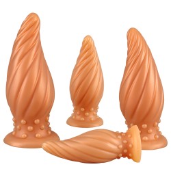 Spiral Cone Silicone Butt Plug