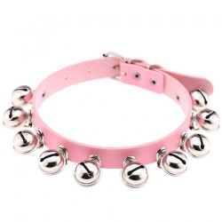 Bell PU Leather Collar