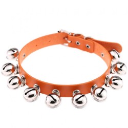 Bell PU Leather Collar