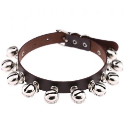 Bell PU Leather Collar