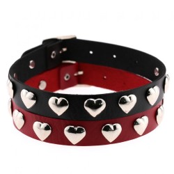 Love Heart Rivets Collar