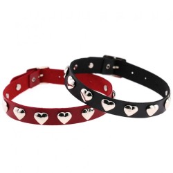 Love Heart Rivets Collar