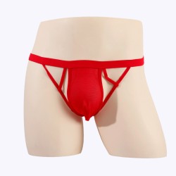 Men See-through Hollowed-out Mesh Panty T-back