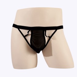 Men See-through Hollowed-out Mesh Panty T-back