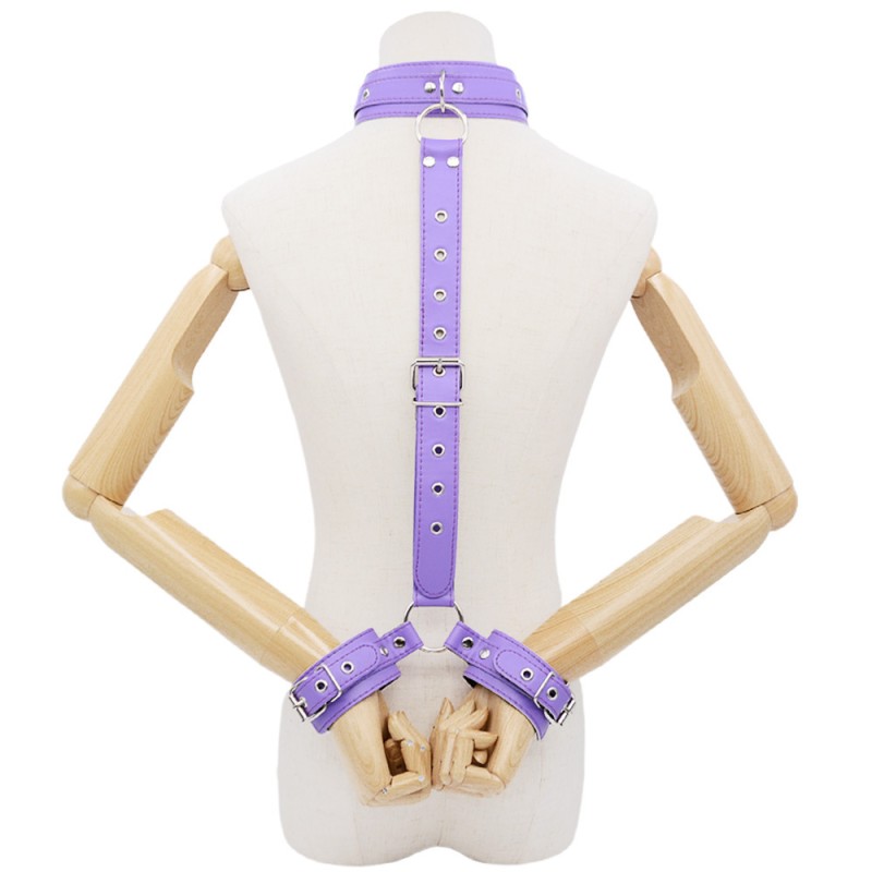 3-in-1 SM Bondage Set with Collar and Handcuffs