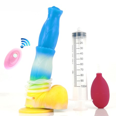 Triple Function Squirting Luminous Dildo - 04