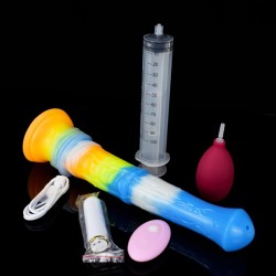 Triple Function Squirting Luminous Dildo - 01