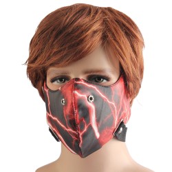 Lightning Leather Statement Mask