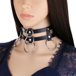 Double Row Circle Choker Necklace