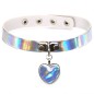 Heart Pendant Leather Collar - Laser