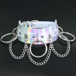 Metal O Ring Collar With Chain - Laser