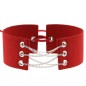 Coral Fleece Binding Collar - Silver