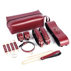 Waist Belt Bondage Kit With Thigh &amp; Wrist Cuffs