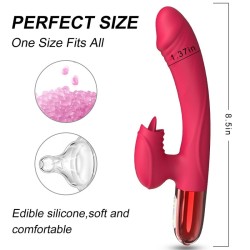 Rabbit Vibrator with Tongue Licking