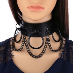 O Ring Black Chain Clavicle Chain Neck Sleeve