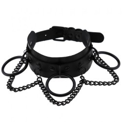 O Ring Black Chain Clavicle Chain Neck Sleeve