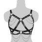 Steam Punk Leather Bikini Bra Chain