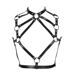 Leather Body Harness Halter Top For Women