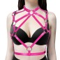 Leather Body Harness Halter Top For Women