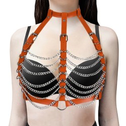 Layered Chain Bra Harness In Multiple Colors