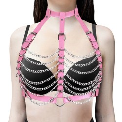 Layered Chain Bra Harness In Multiple Colors