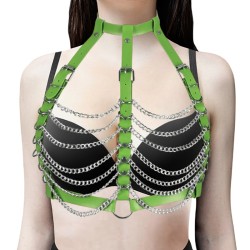 Layered Chain Bra Harness In Multiple Colors