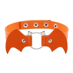 Bat Vampire Leather Collar