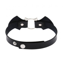 Bat Vampire Leather Collar