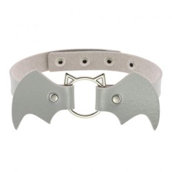 Bat Vampire Leather Collar