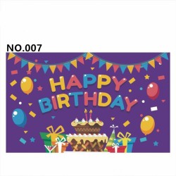 D801 Black&amp;Golden Birthday Banner