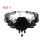 N305 Steam Punk Chain Tassel Lace Collar