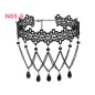 N305 Steam Punk Chain Tassel Lace Collar