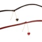 N327 Heart Pendant Multi Layer Suede Collar