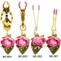 Pink Flower Golden Nipple Clamp