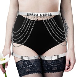 SM506 Chain Tassel Leg Belt Waist Bondage