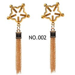 Golden Five Star Screwed Tassel Nipple Clamp