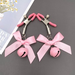 Solid Color Bell Bowknot Nipple Clamp